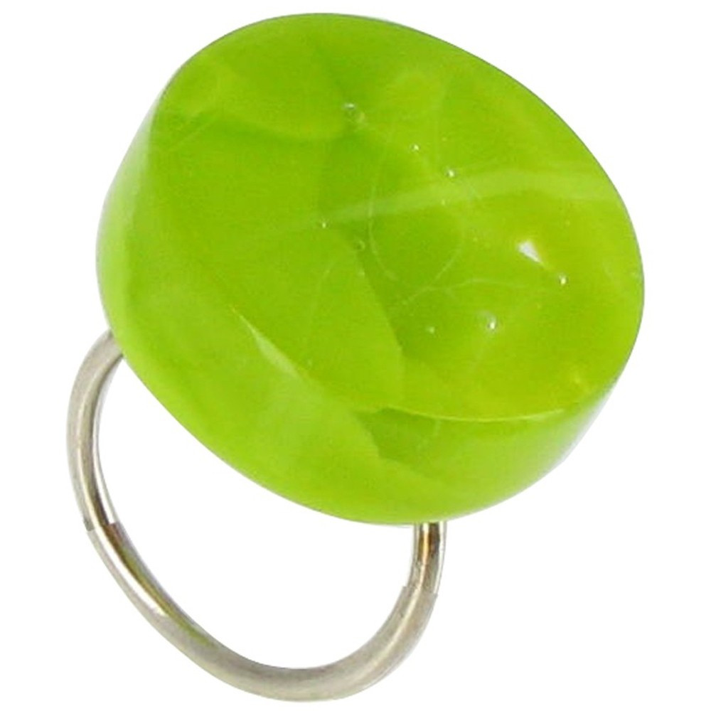 LES POULETTES BIJOUX V Bague Verre Bonbons Vert Granny