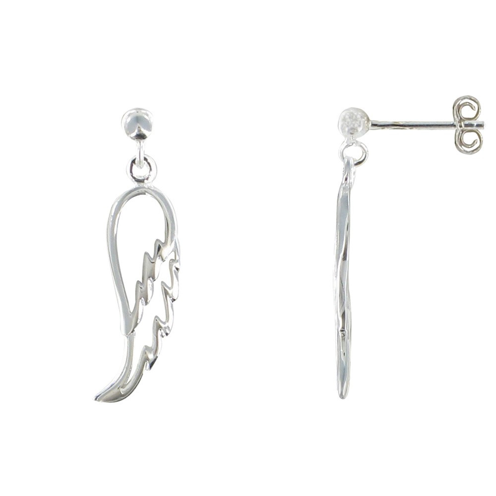 LES POULETTES BIJOUX Boucles d'Oreilles Argent Ailes d'Ange