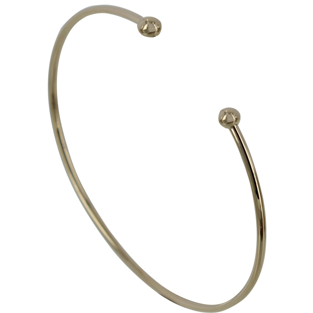 LES POULETTES BIJOUX Bracelet Plaqué Or Demi Jonc Deux Perles