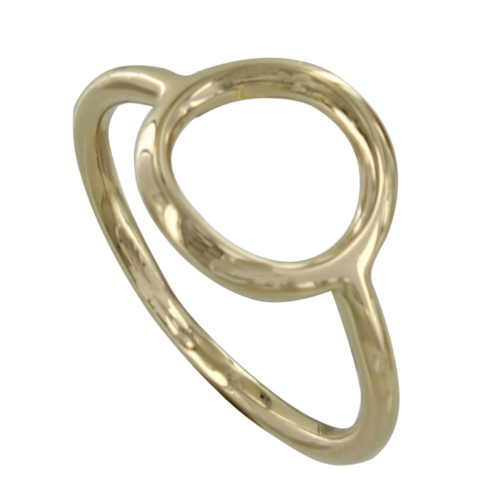 LES POULETTES BIJOUX - Bague Plaqué Or Rond Ajouré - taille 60