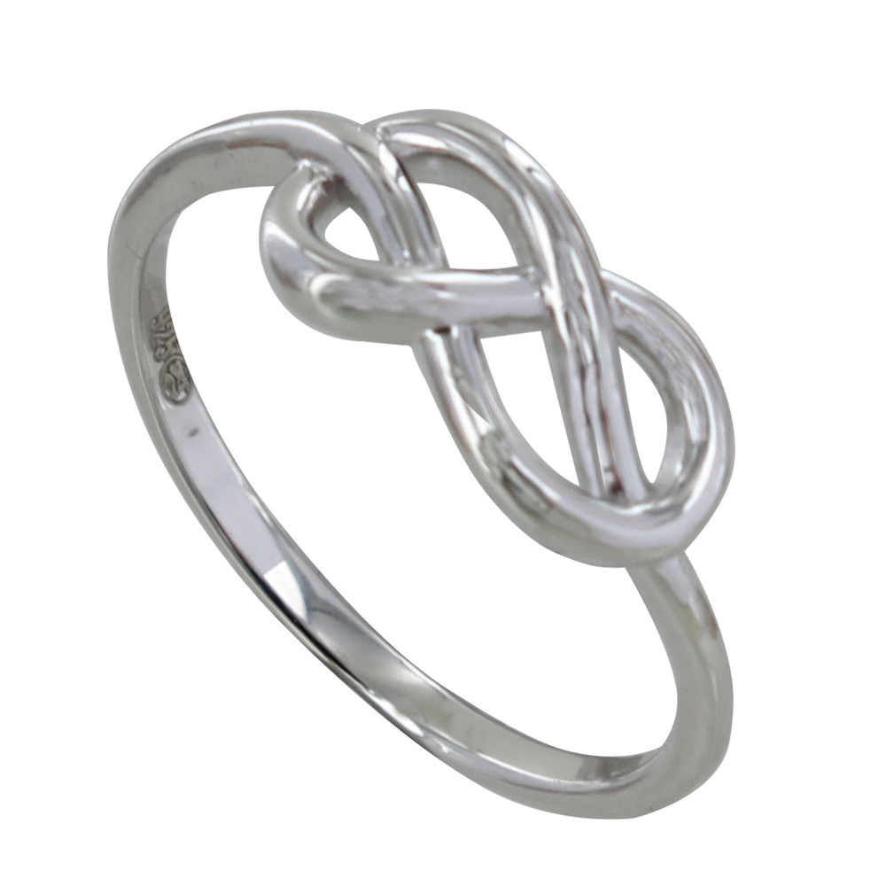 LES POULETTES BIJOUX Bague Argent 925 Rhodié Noeud Marin - taille 54