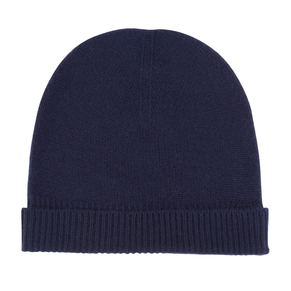 LES POULETTES BIJOUX Bonnet Iconic 100% Cachemire 4 Fils Classics - Bleu Navy