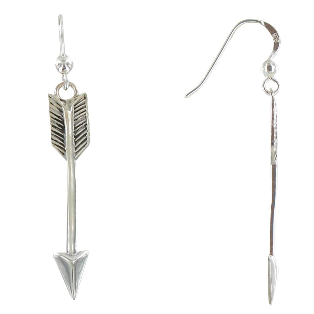 LES POULETTES BIJOUX Boucles d'Oreilles Argent Flèches