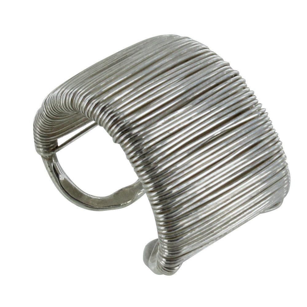 LES POULETTES BIJOUX - Bague Argent 925 Anneau Large Multifils