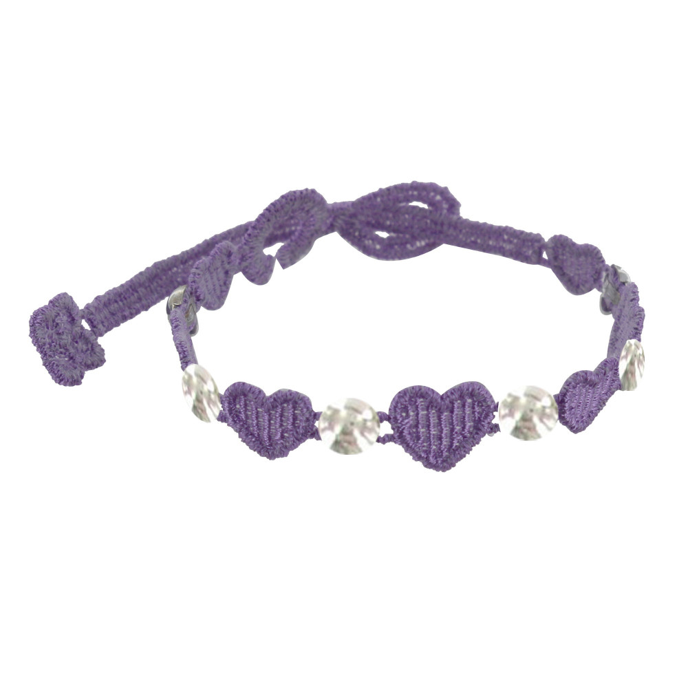 LES POULETTES BIJOUX Cruciani Bracelet Dentelle Heartbeat et Hemisphère Argent