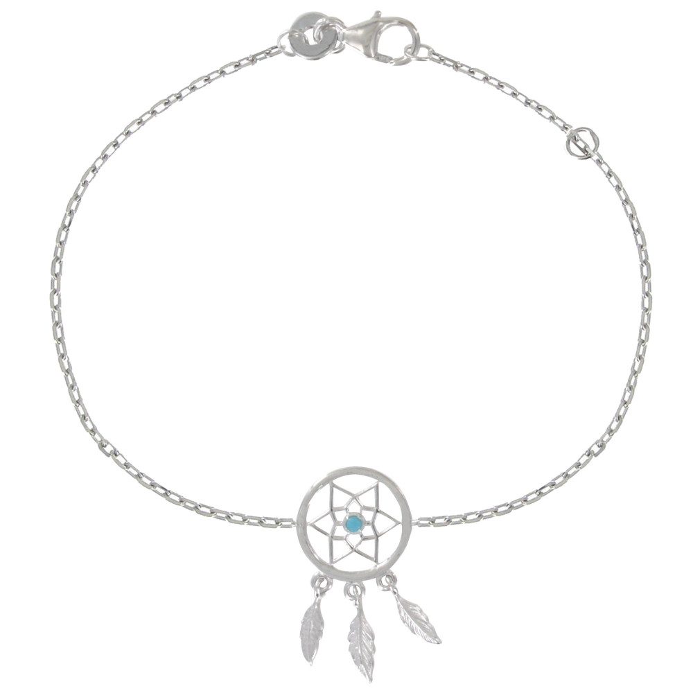 LES POULETTES BIJOUX - Bracelet Argent 925 Rhodié Attrape Rêve