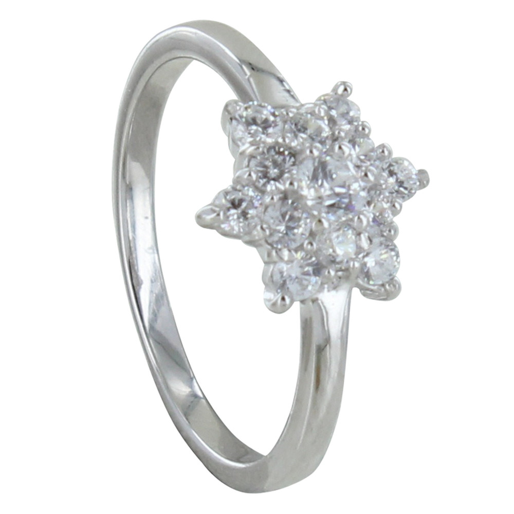 LES POULETTES BIJOUX Bague Argent Etoile de Strass - taille 58