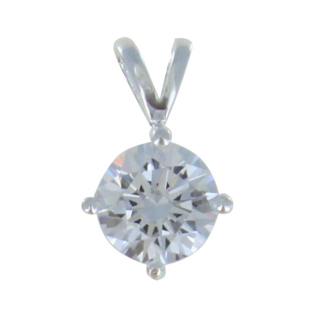 LES POULETTES BIJOUX Pendentif Argent Strass Rond Cristal