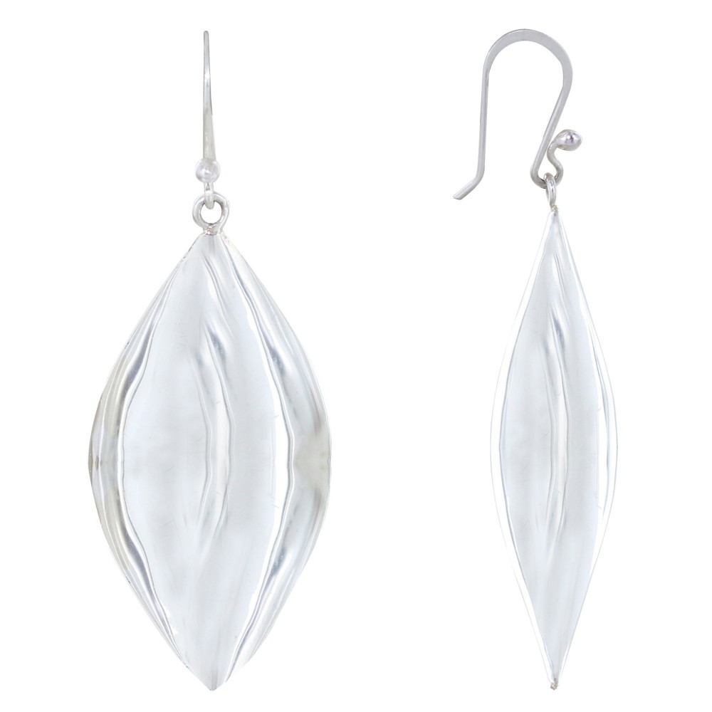 LES POULETTES BIJOUX Boucles d'Oreilles Argent Ovales Bombées