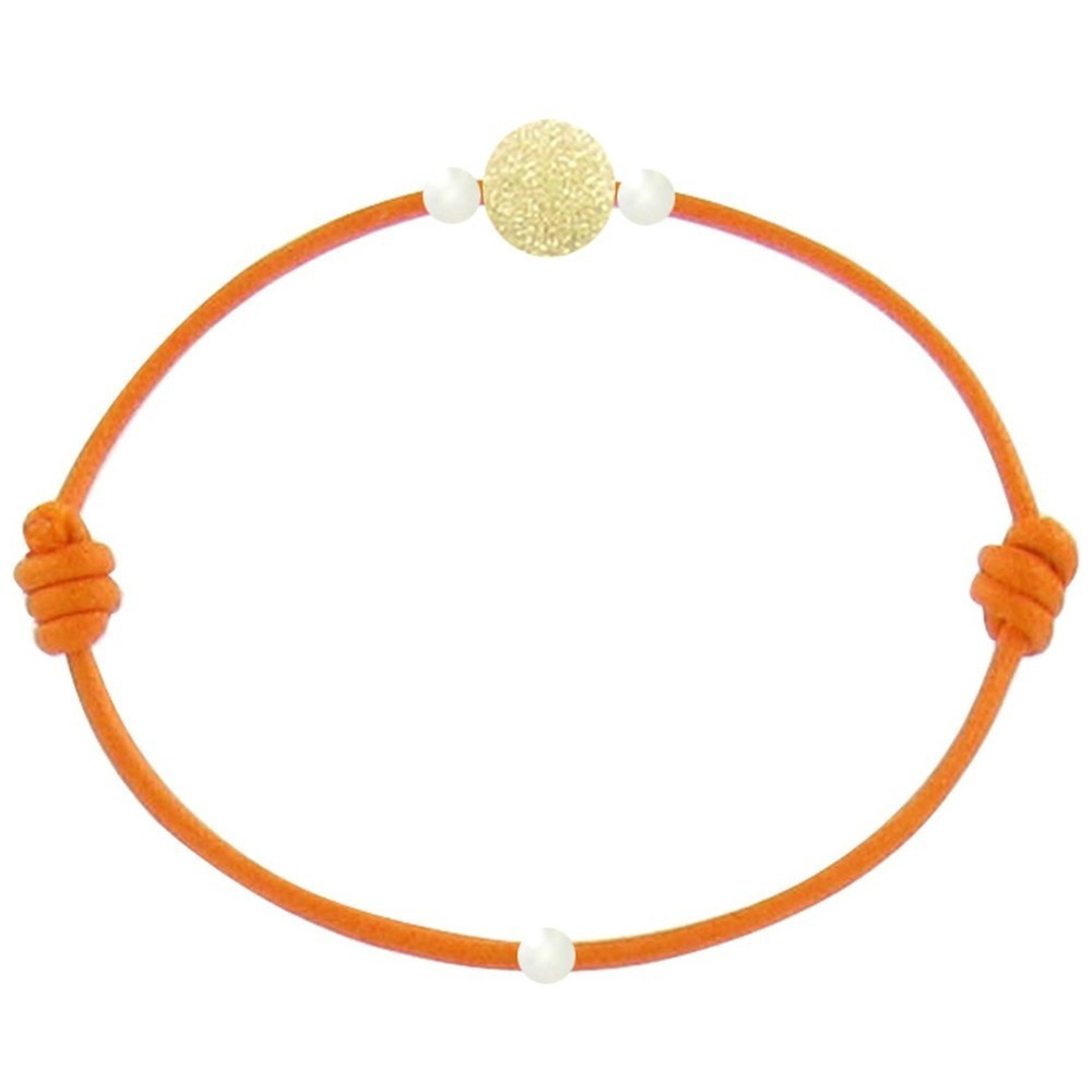 LES POULETTES BIJOUX - Bracelet La Perle en Or 18 K Diamantée des Poulettes - Colors