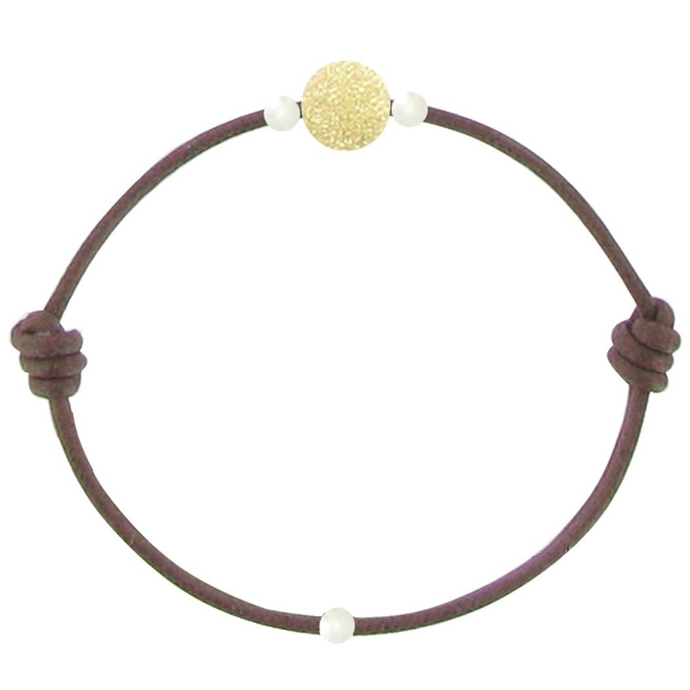 LES POULETTES BIJOUX - Bracelet La Perle en Or 18 K Diamantée des Poulettes - Classi