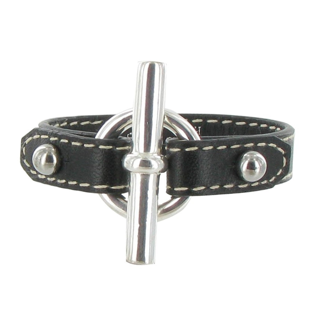 LES POULETTES BIJOUX Bracelet Cuir et Fermoir T Argent 925 - Classics - Noir
