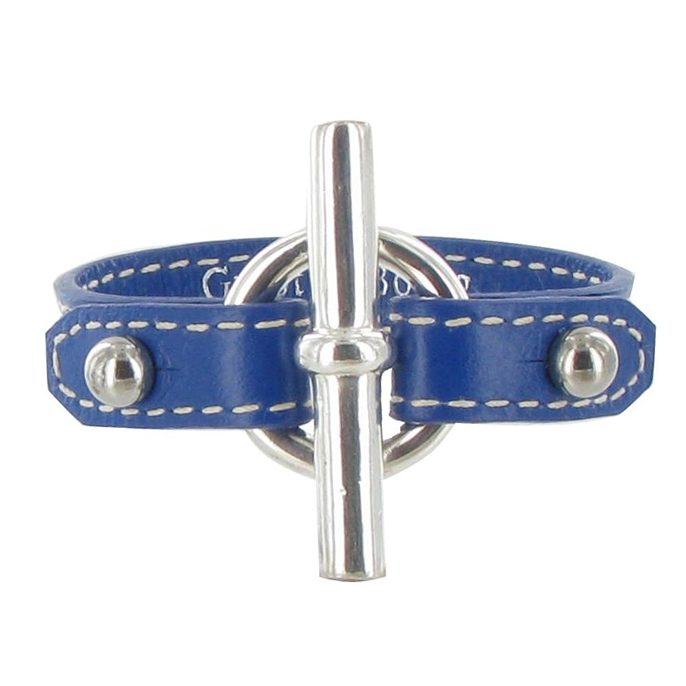 LES POULETTES BIJOUX Bracelet Cuir et Fermoir T Argent 925 - Classics - Bleu Navy