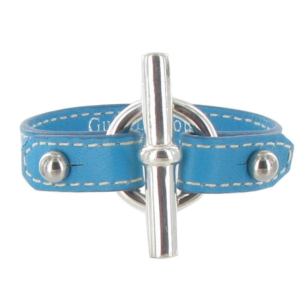 LES POULETTES BIJOUX Bracelet Cuir et Fermoir T Argent 925 - Colors - Turquoise