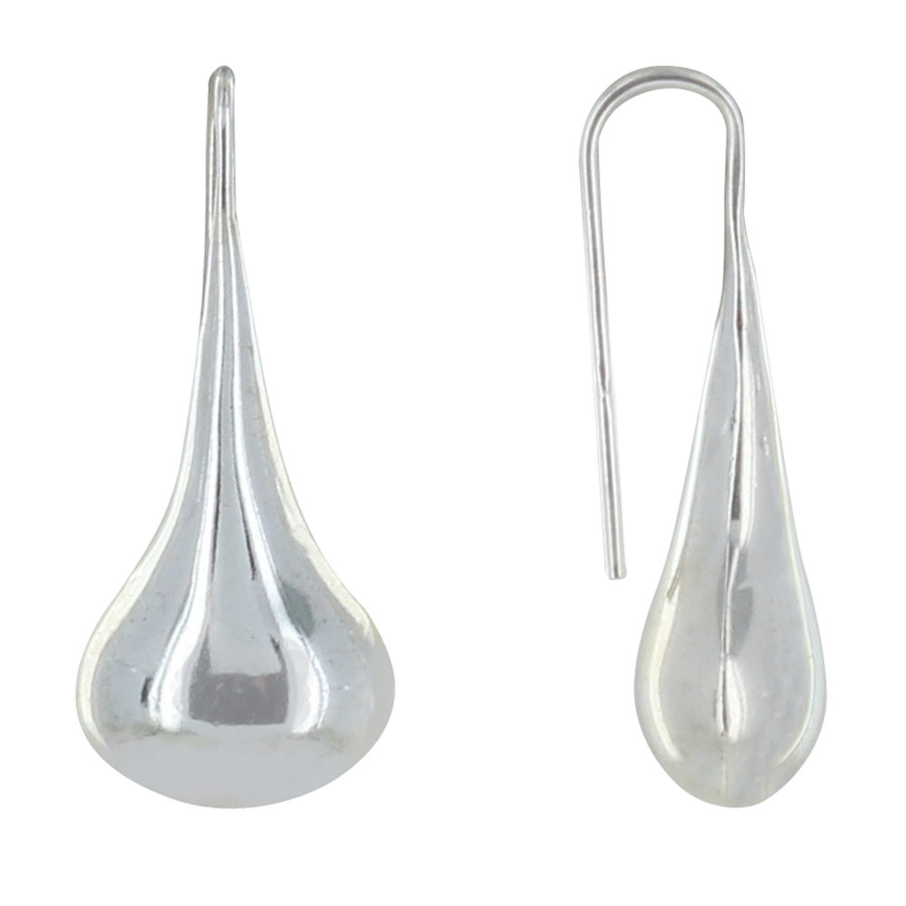 LES POULETTES BIJOUX Boucles d'Oreilles Argent Moyen Lingot