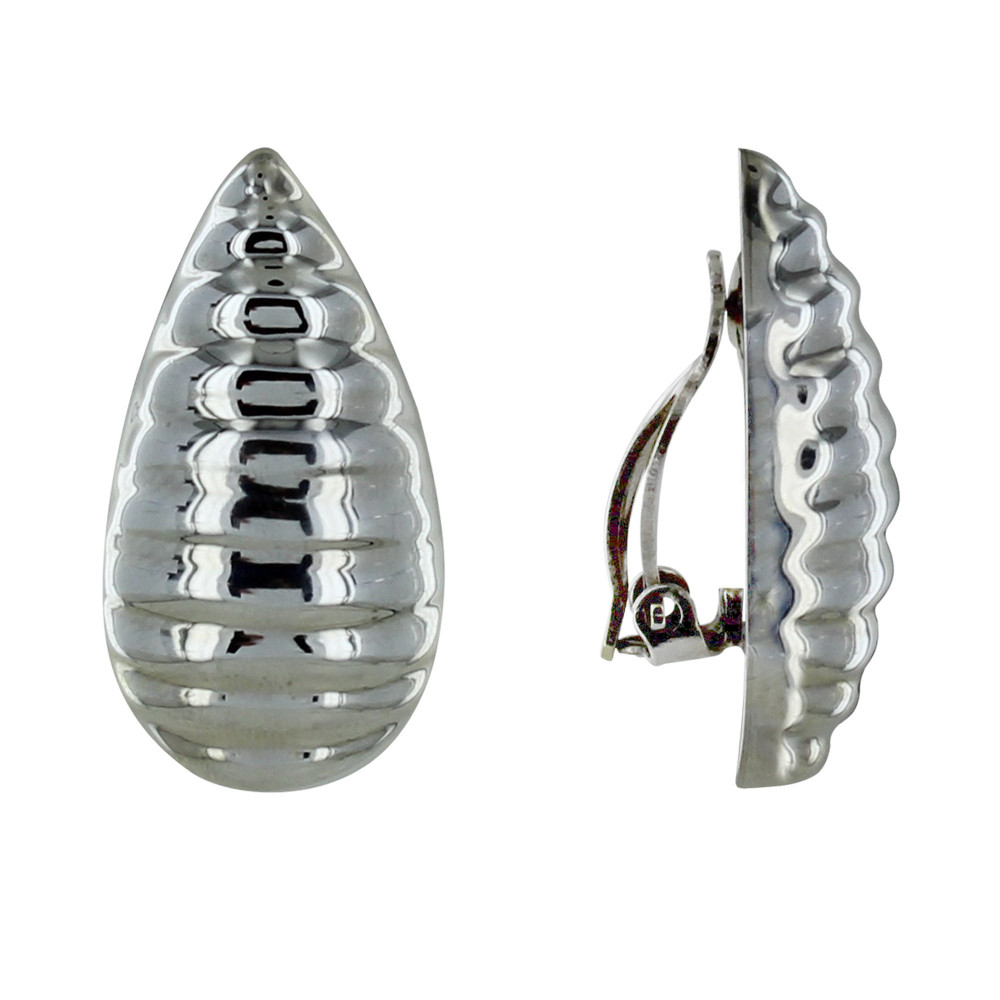 LES POULETTES BIJOUX Boucles d'Oreilles Clips Argent Coquillages