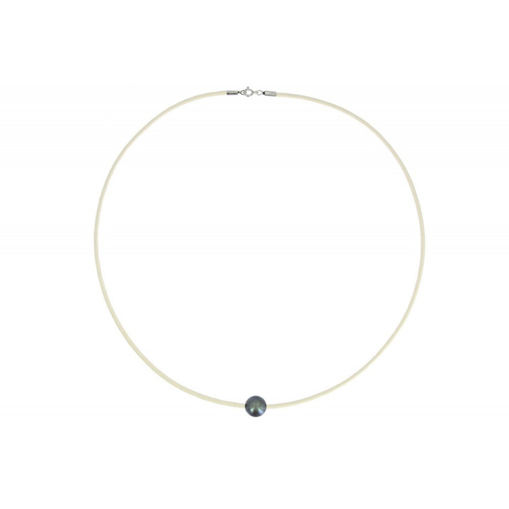 LES POULETTES BIJOUX Collier La Perle Noire des Poulettes - Classics - Beige clair