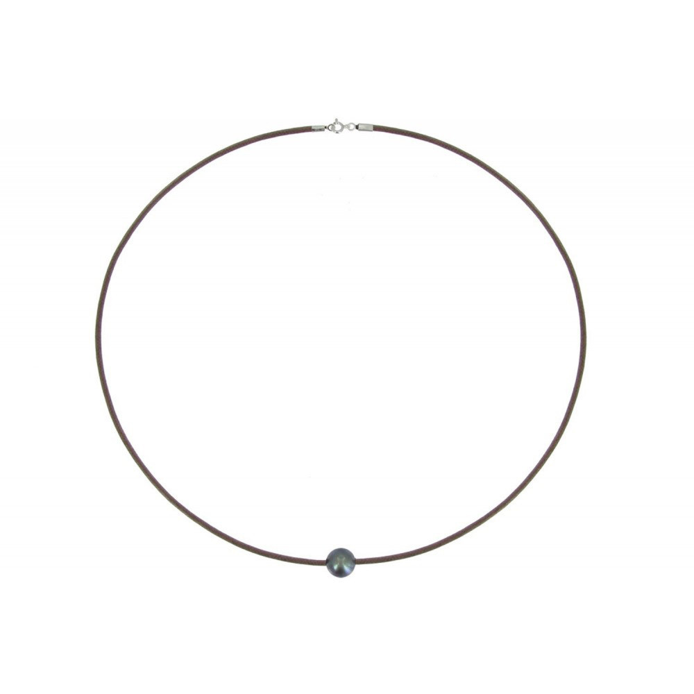 LES POULETTES BIJOUX Collier La Perle Noire des Poulettes - Classics - Marron clair