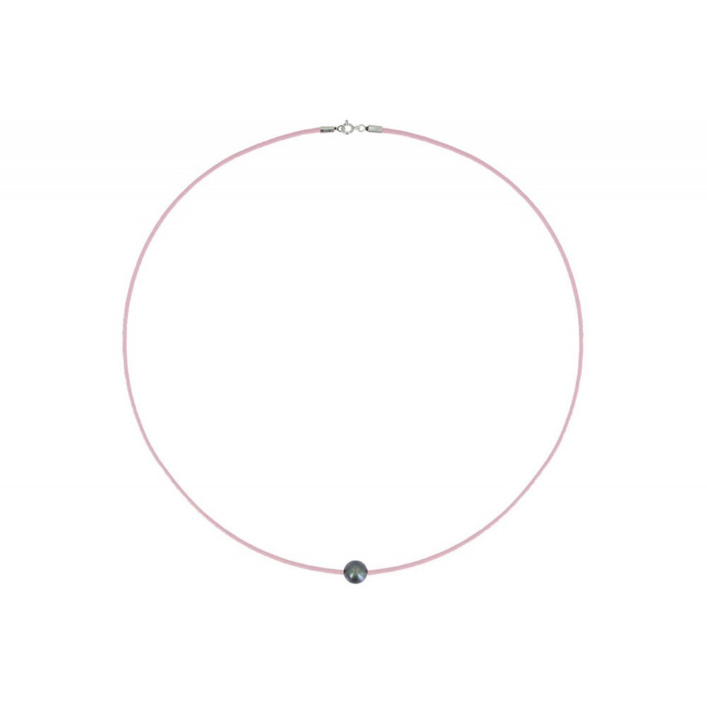 LES POULETTES BIJOUX Collier La Perle Noire des Poulettes - Classics - Rose