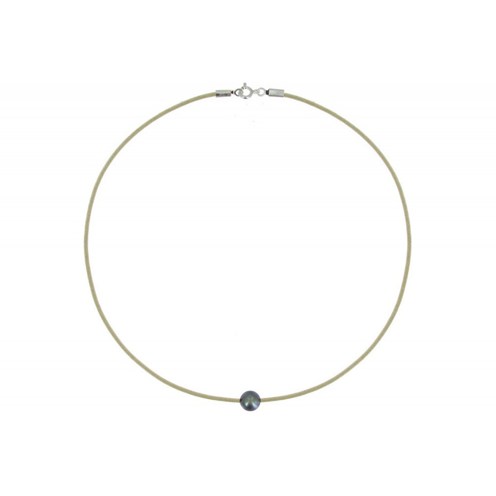 LES POULETTES BIJOUX Collier La Perle Noire des Poulettes - Classics - Beige