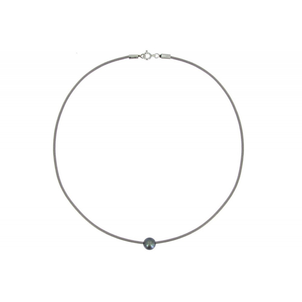 LES POULETTES BIJOUX Collier La Perle Noire des Poulettes - Classics - Gris