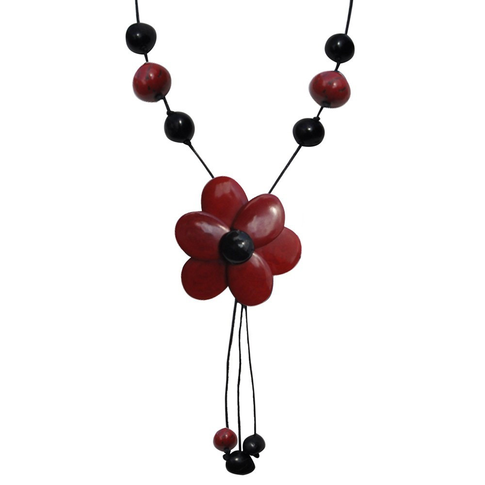 LES POULETTES BIJOUX Collier Fleur de Tagua - Classics
