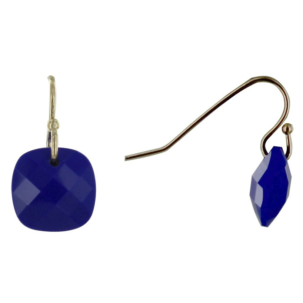 LES POULETTES BIJOUX Boucles d'Oreilles Plaqué Or Picot et Verre Facetté - Classics