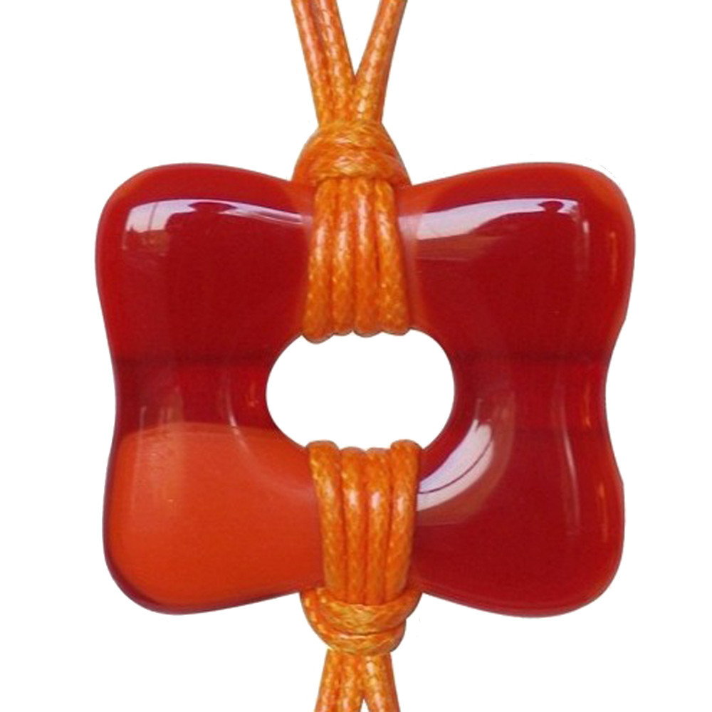 LES POULETTES BIJOUX Collier et Grand Pendentif Pâte de Verre Donuts - Classics - Or