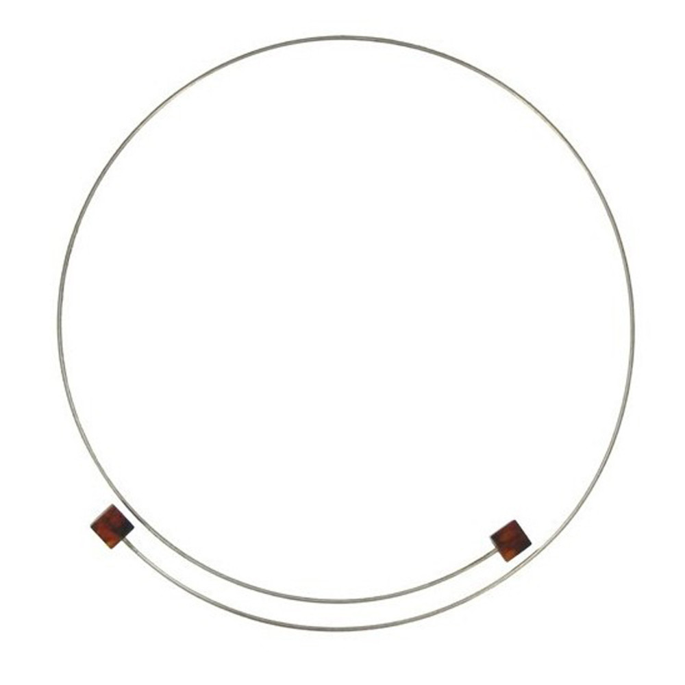 LES POULETTES BIJOUX Collier Ras de Cou 2 Cubes d'Ambre - Classics