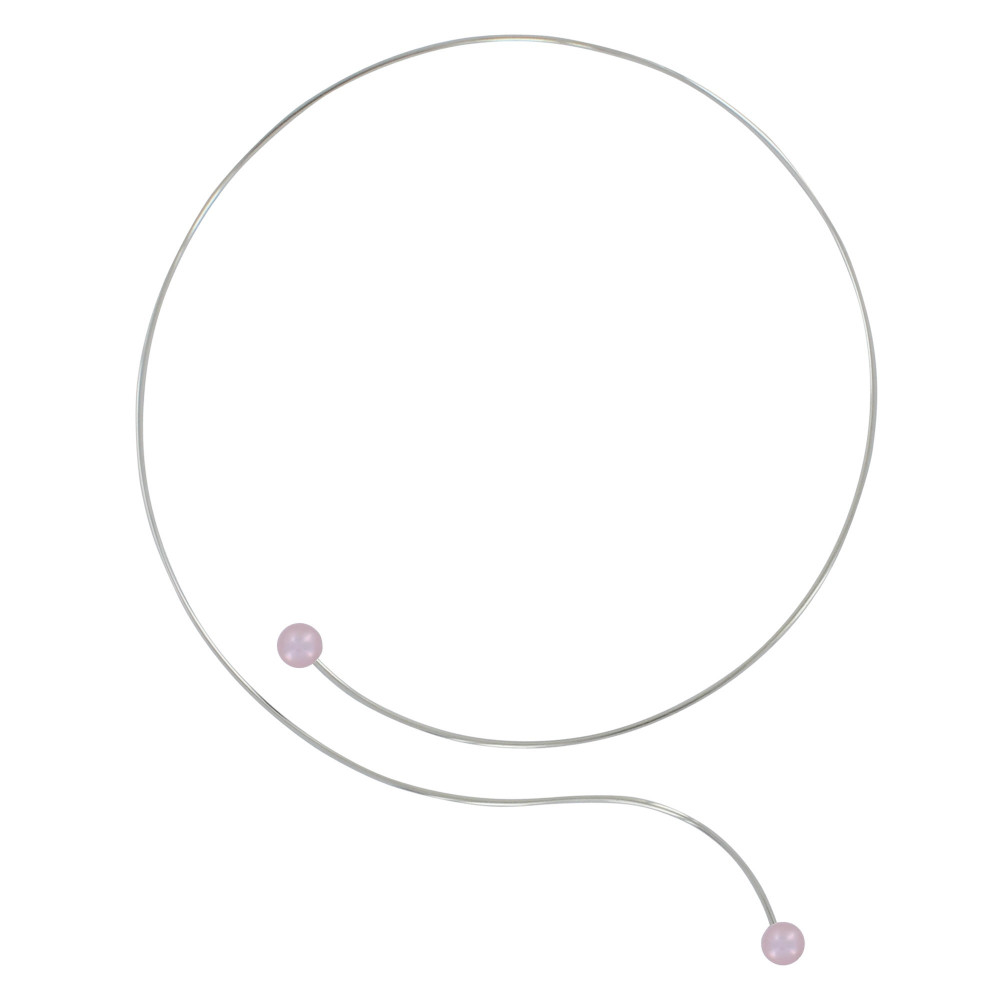 LES POULETTES BIJOUX Collier Ras de Cou Argent 925 2 Perles de Culture 6 mm - Classi