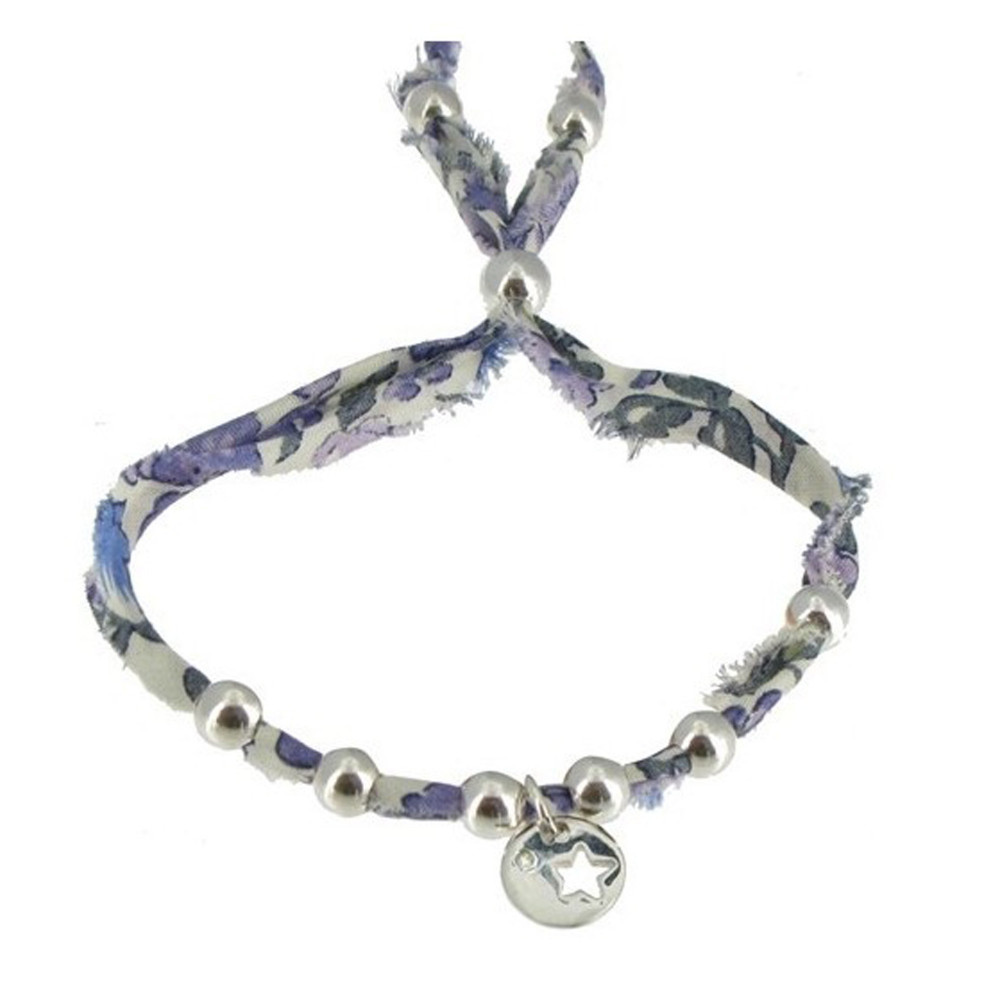 LES POULETTES BIJOUX Bracelet liberty Perles et Médaille Etoile en Argent - Classics