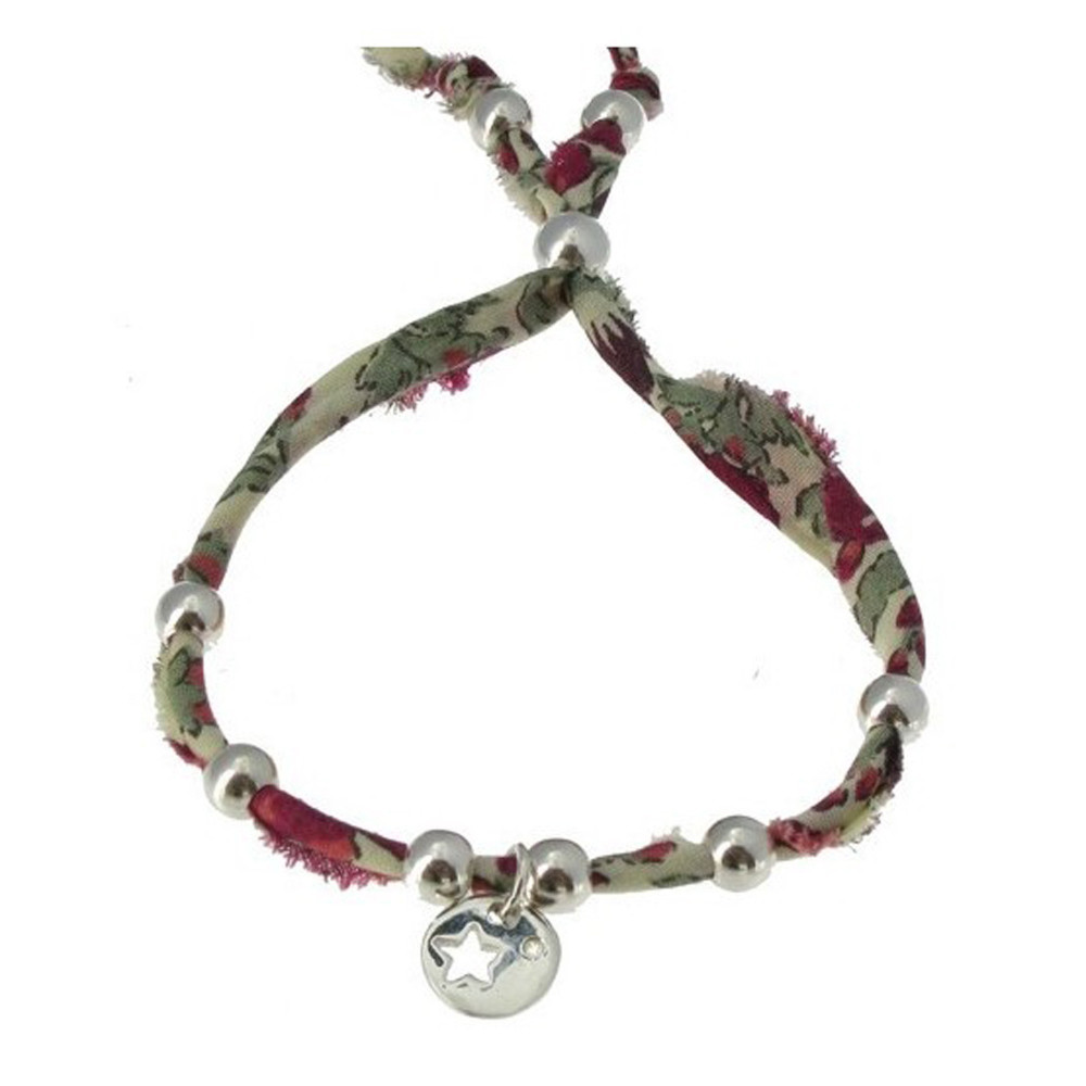 LES POULETTES BIJOUX Bracelet liberty Perles et Médaille Etoile en Argent - Classics