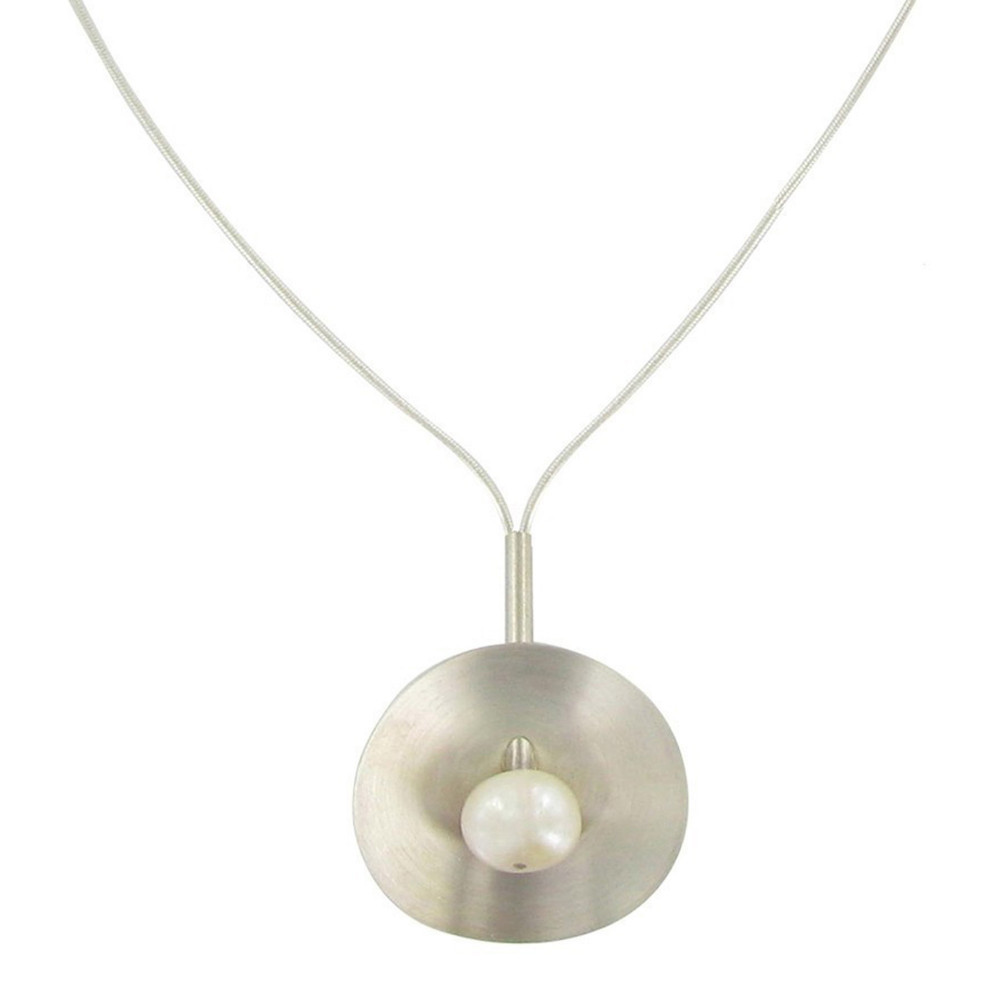 LES POULETTES BIJOUX Collier Argent 925 Nénuphar Perle de Culture 8-9mm - Classics -