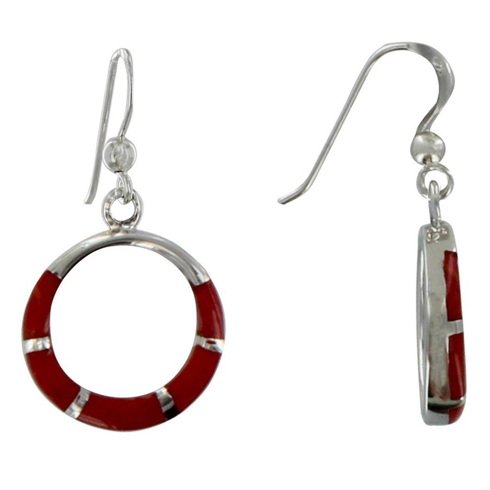 LES POULETTES BIJOUX - Boucles d'Oreilles Argent 925 Anneau et Résine - Classics - R