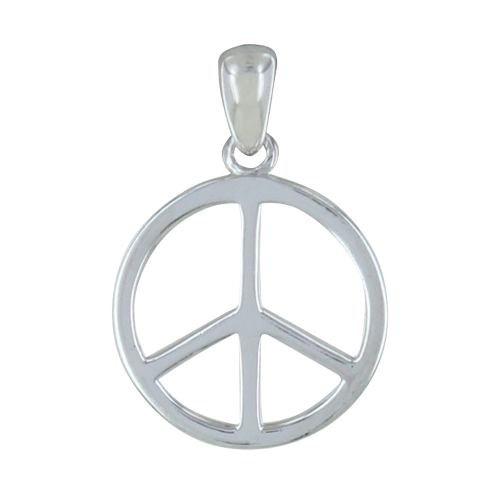LES POULETTES BIJOUX Pendentif Argent Petit Peace and Love
