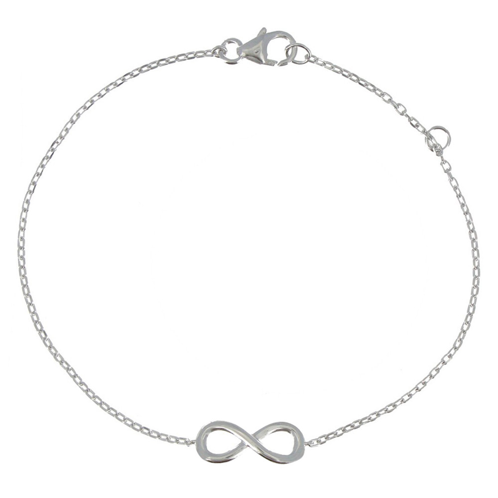 LES POULETTES BIJOUX Bracelet Argent 925 Rhodié Signe Infini