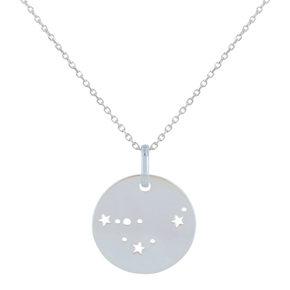 LES POULETTES BIJOUX Collier Argent 925 Zodiaque Constellation Capricorne