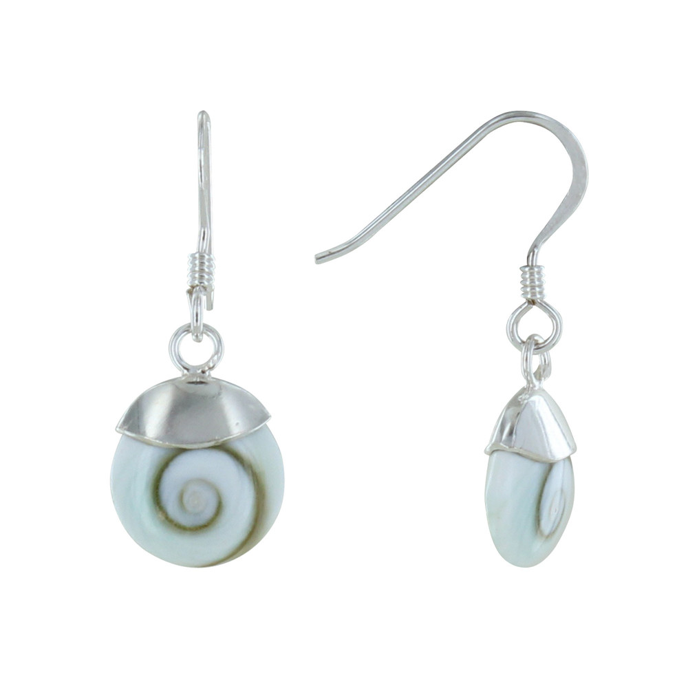 LES POULETTES BIJOUX Boucles d'Oreilles Argent Petit Oeil de Ste Lucie Rond