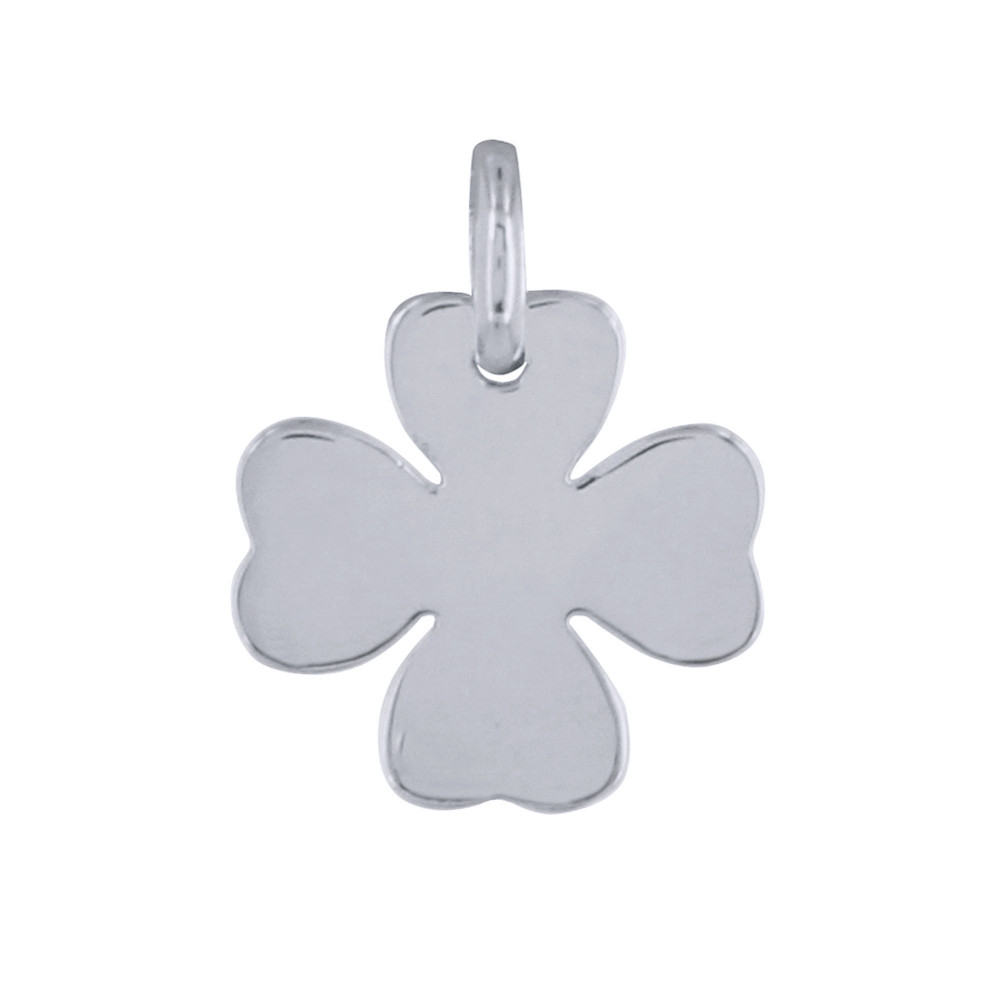 LES POULETTES BIJOUX Pendentif Argent Rhodié Trèfle