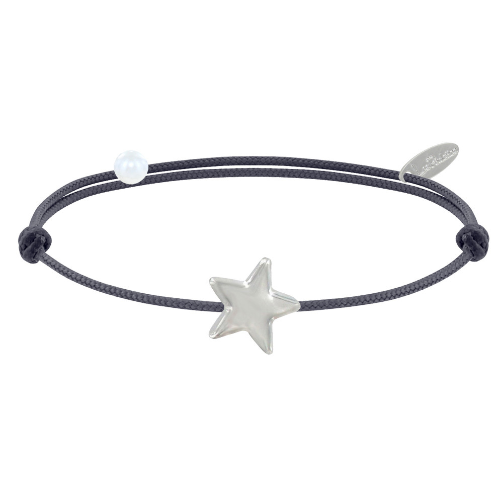 LES POULETTES BIJOUX Bracelet Lien Etoile d'Argent 925 - Classics - Gris