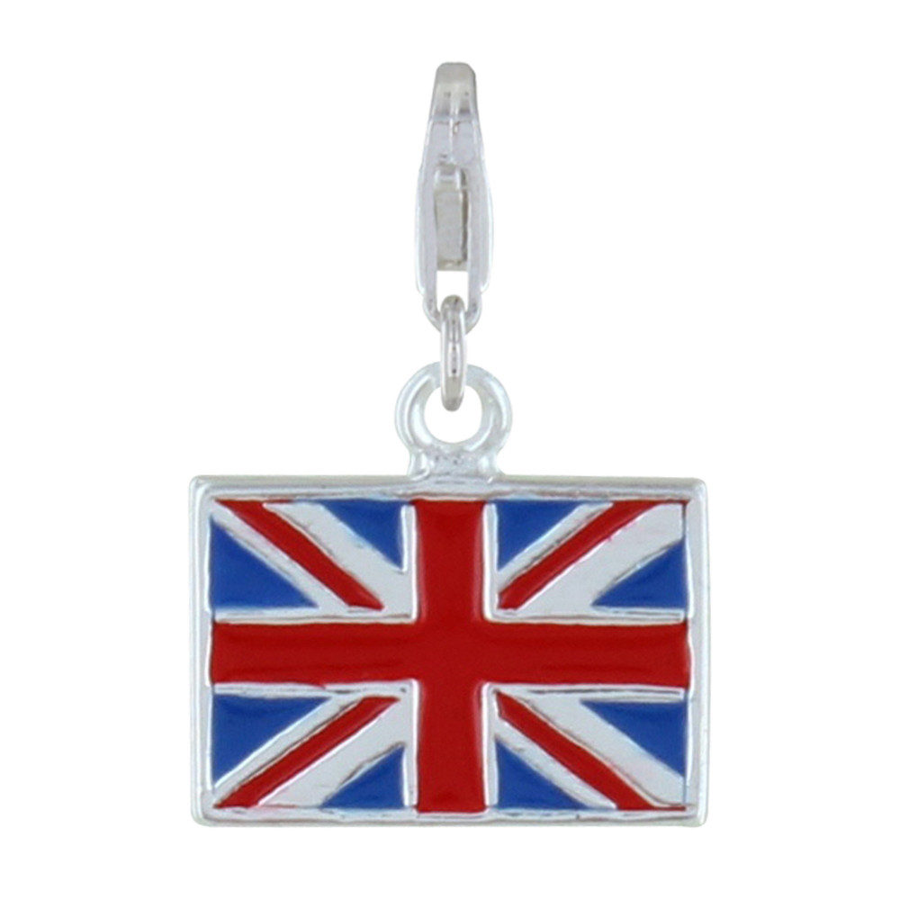 LES POULETTES BIJOUX Charms Argent 925 Drapeau du Royaume-Uni