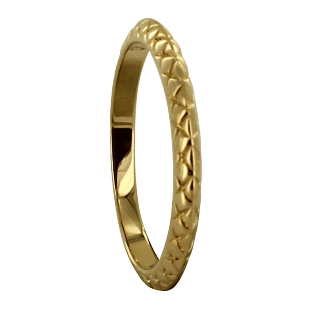 LES POULETTES BIJOUX Bague Plaqué Or Alliance Ciselée