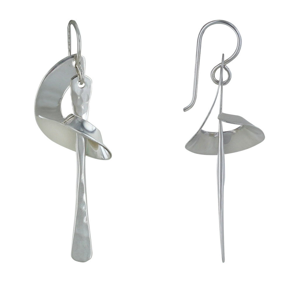 LES POULETTES BIJOUX Boucles d'Oreilles Argent Vortex