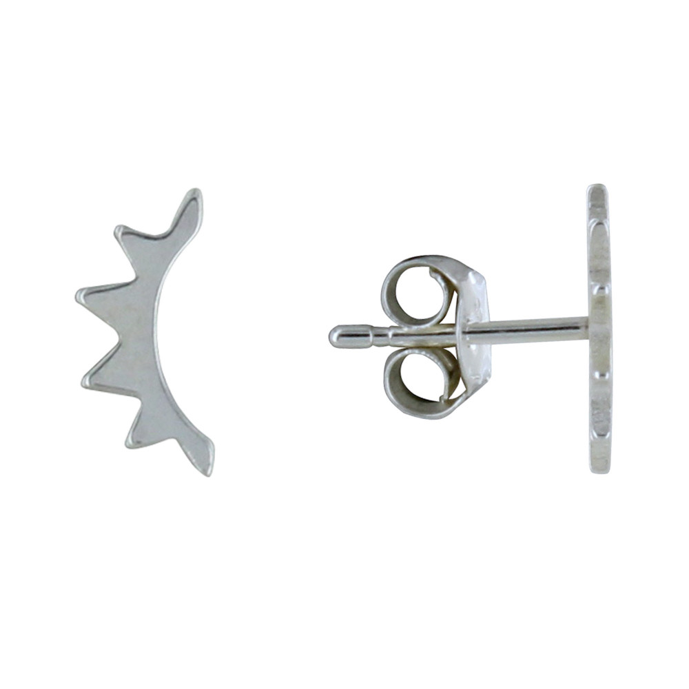 LES POULETTES BIJOUX Boucles d'Oreilles Argent 925 Demi Soleil