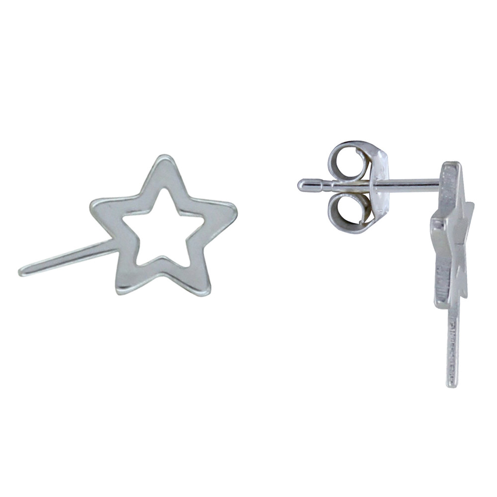 LES POULETTES BIJOUX Boucles d'Oreilles Argent 925 Etoiles Filantes