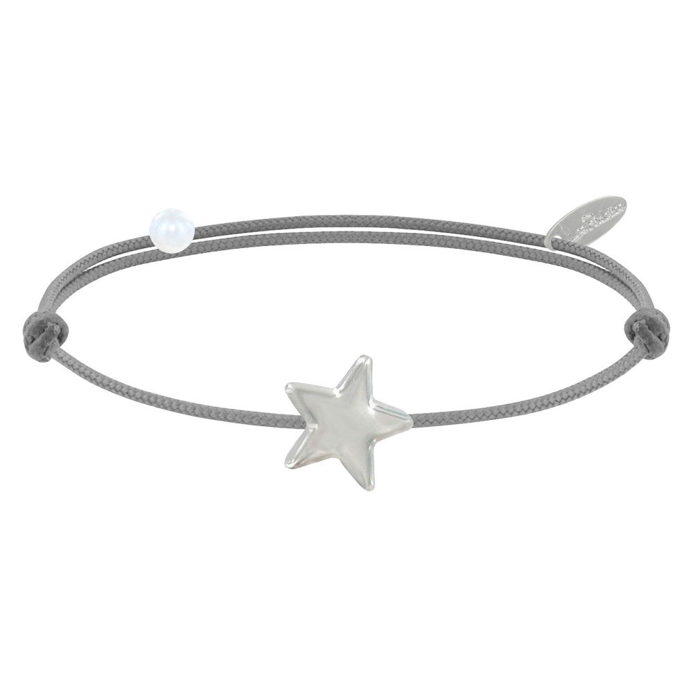 LES POULETTES BIJOUX Bracelet Lien Etoile d'Argent 925 - Classics - Gris clair