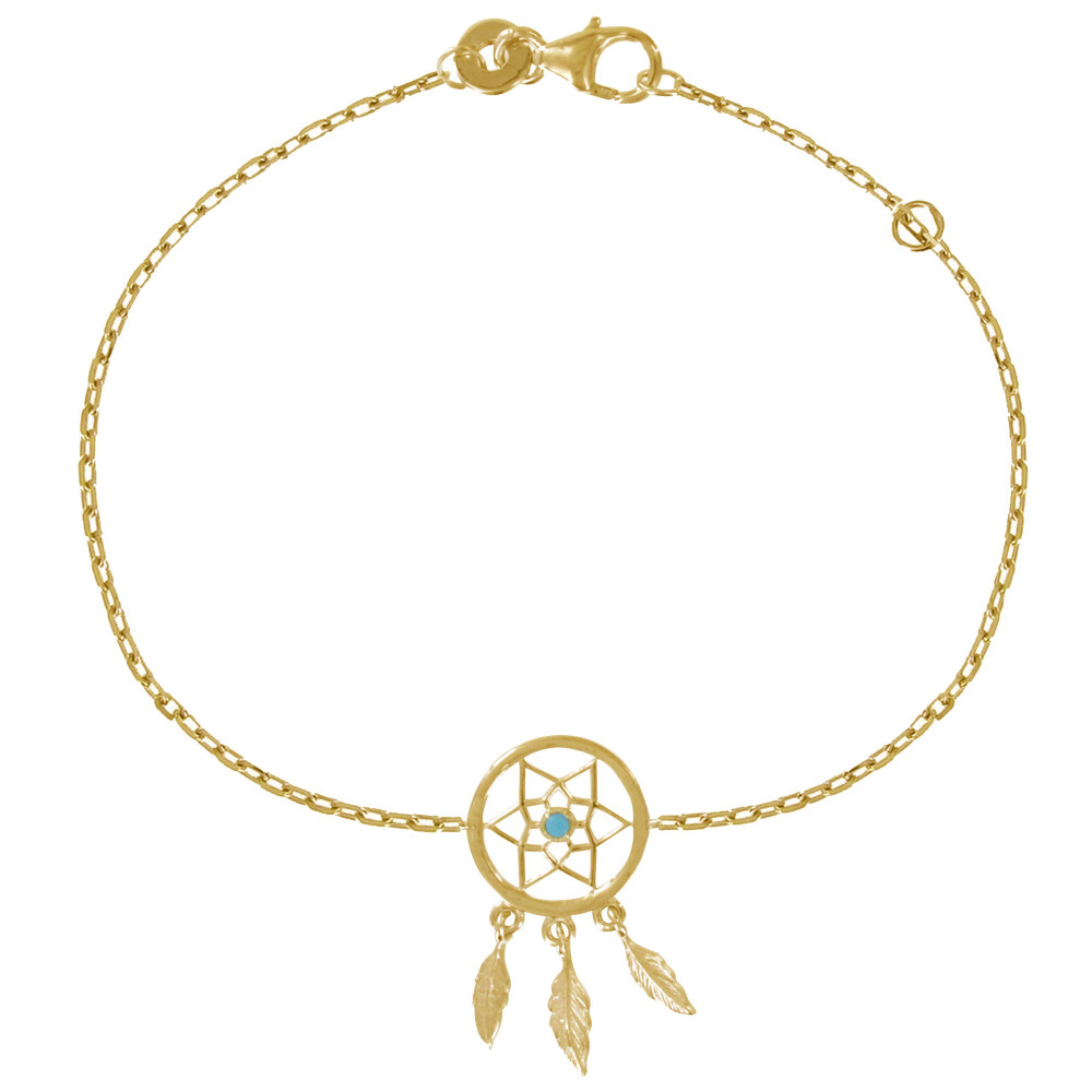 LES POULETTES BIJOUX Bracelet Plaqué Or Attrape Rêve
