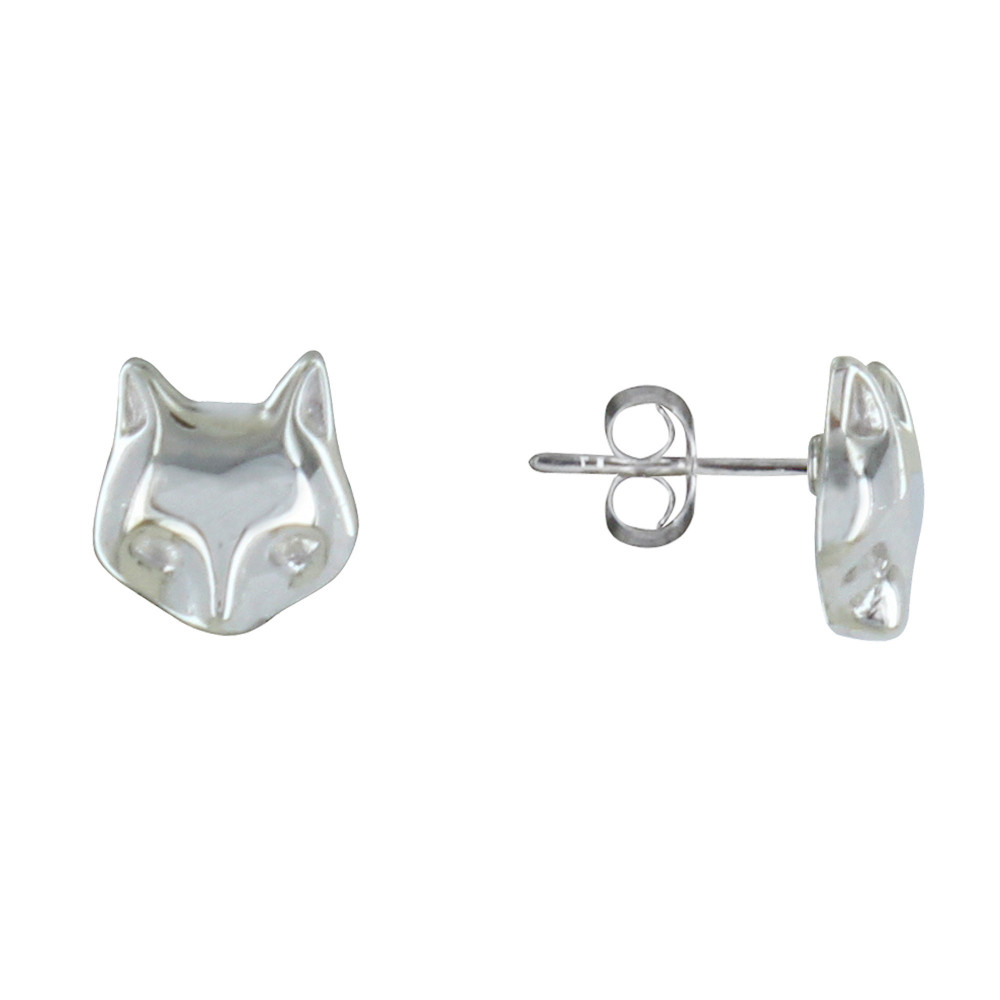 LES POULETTES BIJOUX - Boucles d'Oreilles Argent Tête de Renard