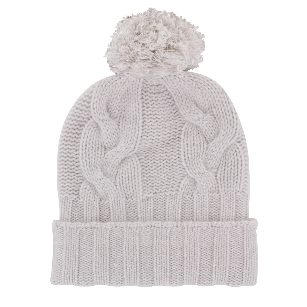 LES POULETTES BIJOUX Bonnet Ski 100% Cachemire 12 Fils Pompon Amovible - Classics -