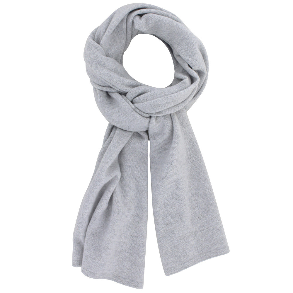 LES POULETTES BIJOUX Echarpe 100% Cachemire Récré Uni 2 Fils 30cm x 170cm - Gris cla